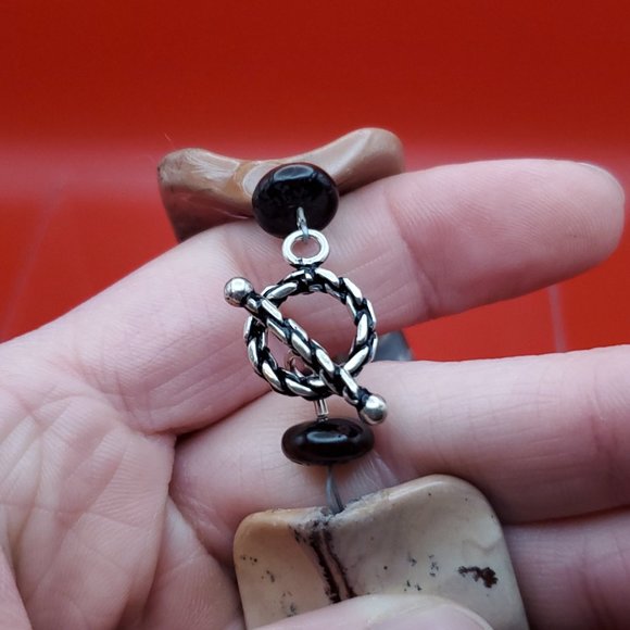 8 Inch 925 Sterling Silver Four Large Beautiful Stones Bracelet - Picture 6 of 8